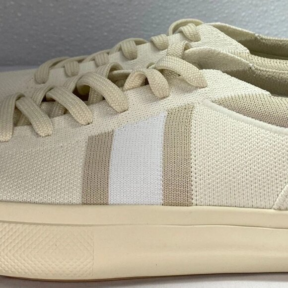 NEW ROTHY'S RS02 Knit Canvas Sneakers – Beige – Size 8.5 – Lace-Up Casual - Picture 7 of 7